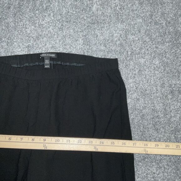 Eileen Fisher Pants Womens Size XS Black Pull On Silk Party Date - Picture 4 of 10